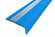 Заказать Профиль угловой противоскользящий из термоэластопласта со вставкой из алюминия NoSlipper 49,4х18 мм Алюминий-Синий 2,7 м 