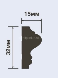 Заказать Молдинг 32х15 мм Hiwood LD32 белый полистирол 2 м Заказать Молдинг 32х15 мм Hiwood LD32 белый полистирол 2 м