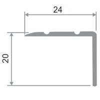 Заказать Порог угловой алюминиевый ПО-24х20 бронза матовая 2,7 м Заказать Порог угловой алюминиевый ПО-24х20 бронза матовая 2,7 м