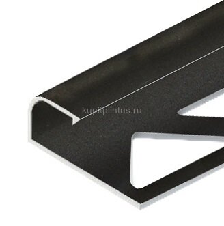 Заказать Окантовочный C-образный профиль для плитки 10 мм PV14-18 черный матовый 2,7 м 