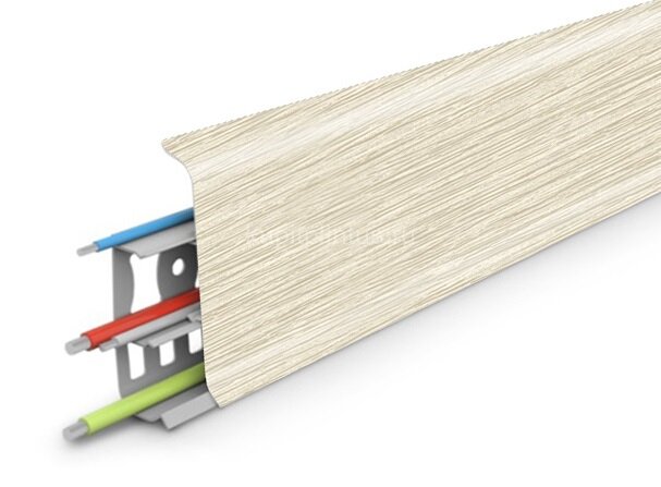 Заказать Пластиковый плинтус напольный 85 мм Идеал Деконика Д-П85 418 дуб жемчужный 2,2 м 