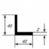 Заказать Уголок из алюминия 40х40х2 мм равносторонний 3 м Заказать Уголок из алюминия 40х40х2 мм равносторонний 3 м