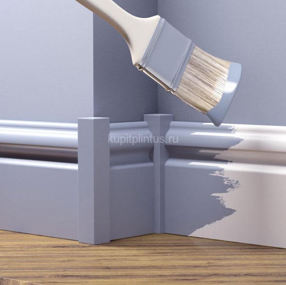 Заказать Столбик для стыковки плинтуса L Декор из МДФ белый под покраску Заказать Столбик для стыковки плинтуса L Декор из МДФ белый под покраску