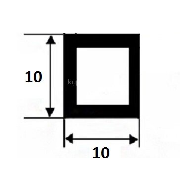 Заказать Алюминиевый пруток квадратный 10х10 мм 3 м Заказать Алюминиевый пруток квадратный 10х10 мм 3 м