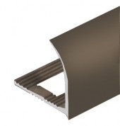 Профиль для плитки С-образный внешний из алюминия 8 мм PV22-06 Бронза матовая 2,7 м
