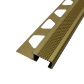 Алюминиевый П-профиль закладной с рифлением ПО-П10х20 2,5 м золото матовое 2,5 м