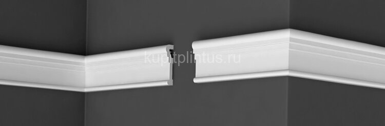 Заказать Потолочный плинтус 80х20 мм Де-Багет XPS С 04 80/20 белый 2 м 