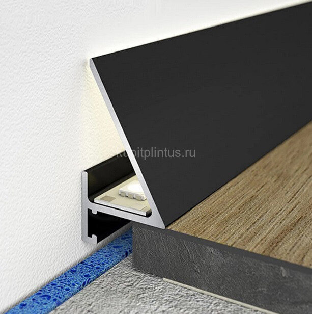 Заказать Алюминиевый микроплинтус щелевой с LED подсветкой Мега-Трейд МП-24LED Чёрный 2м Заказать Алюминиевый микроплинтус щелевой с LED подсветкой Мега-Трейд МП-24LED Чёрный 2м