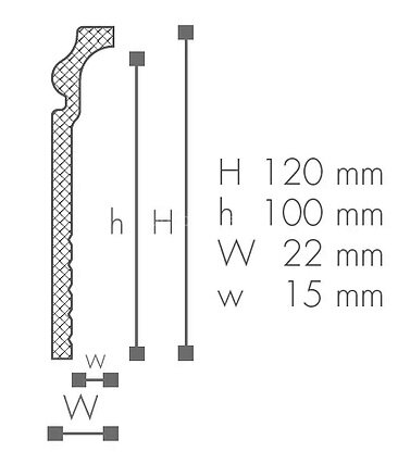 Заказать Плинтус для пола NMC Floorstyl CF3 120х22 2 м 