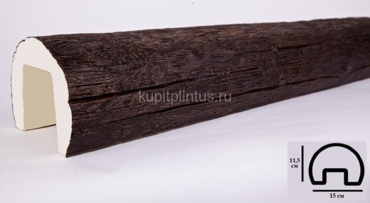 Заказать Декоративная балка из полиуретана 115х150 мм Уникс Ретро Р2 Темный дуб 2 м Заказать Декоративная балка из полиуретана 115х150 мм Уникс Ретро Р2 Темный дуб 2 м