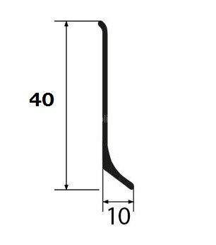 Заказать Напольный плинтус алюминиевый 40 ПТ-40 черный муар 3м Заказать Напольный плинтус алюминиевый 40 ПТ-40 черный муар 3м