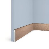 Напольный плинтус 90 мм HiWood B90V1 BR416 под дерево 2,7 м