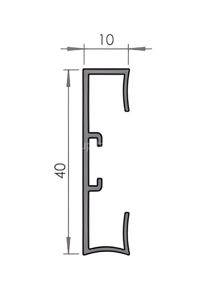 Заказать Накладной алюминиевый плинтус с кабель-каналом напольный 40 мм Мега-Трейд 9144 черный 3 м Заказать Накладной алюминиевый плинтус с кабель-каналом напольный 40 мм Мега-Трейд 9144 черный 3 м