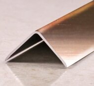 Алюминиевый уголок 25х25 мм PV64-15 розовый блестящий 2,7 м