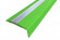 Заказать Профиль угловой противоскользящий из термоэластопласта со вставкой из алюминия NoSlipper 49,4х18 мм Алюминий-Зеленый 2,7 м 