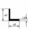 Заказать Уголок из алюминия 40х40х1,8 мм равносторонний 3 м 