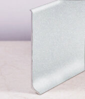 Алюминиевый плинтус напольный 40 мм ПЛ-40 Белый муар 3 м