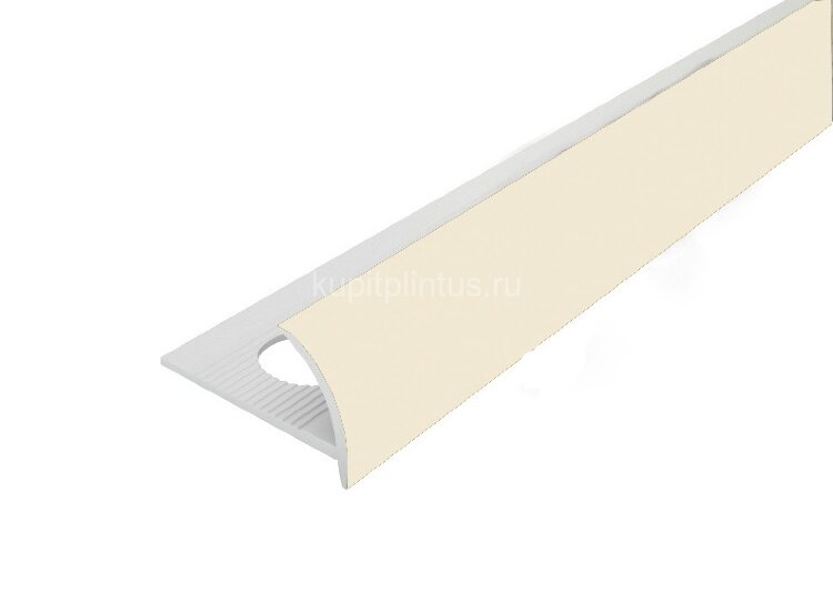 Заказать Профиль внешний ПВХ для плитки Cezar 12 мм 125 Светло-бежевый 2,5 м 