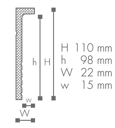 Заказать Плинтус для пола NMC Floorstyl CF2 110х22 2 м 