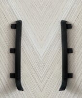 Заглушки металлические для плинтуса ПТ-40 М черный муар (кмп) Заглушки металлические для плинтуса ПТ-40 М черный муар (кмп)