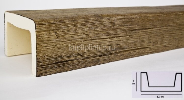 Заказать Декоративная балка из полиуретана 60х120 мм Уникс Модерн М12 Олива 2 м Заказать Декоративная балка из полиуретана 60х120 мм Уникс Модерн М12 Олива 2 м