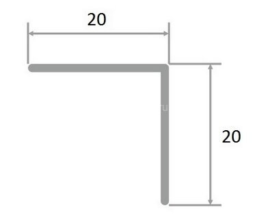 Заказать Алюминиевый уголок защитный 20х20 мм прямой PV74-29 красный Ral 3000 2,7 м 