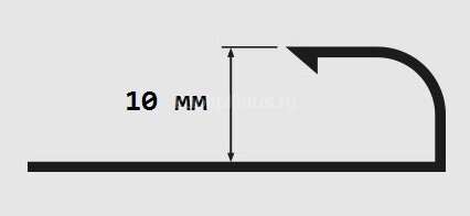 Заказать Окантовочный C-образный профиль для плитки 10 мм PV14-14 розовый матовый 2,7 м 