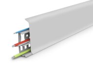 Пластиковый плинтус напольный 85 мм Идеал Деконика Д-П85 002 светло-серый 2,2 м Пластиковый плинтус напольный 85 мм Идеал Деконика Д-П85 002 светло-серый 2,2 м