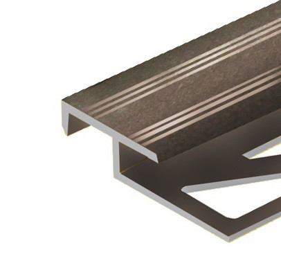 Заказать Профиль лестничный фигурный 20х10 мм алюминий PV51-06 бронза матовая 2,7 м 