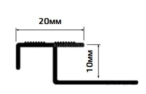 Заказать Профиль лестничный фигурный 20х10 мм алюминий PV51-06 бронза матовая 2,7 м 