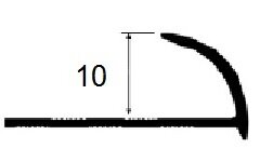 Заказать Алюминиевый профиль С-образный 10 мм эконом PV08-03 Серебро блестящее 2,7 м 