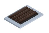 Стеновая панель 120х12 мм Hiwood LV139 BR354 под дерево 2,7м