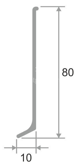 Заказать Металлическая фурнитура для плинтуса ПЛ-80 уголок внутренний белый муар 