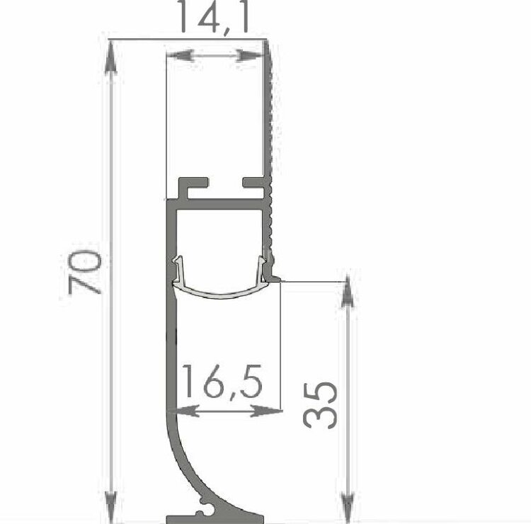 Заказать Рассеиватель для теневого профиля ТП-70LEDр 2м Заказать Рассеиватель для теневого профиля ТП-70LEDр 2м