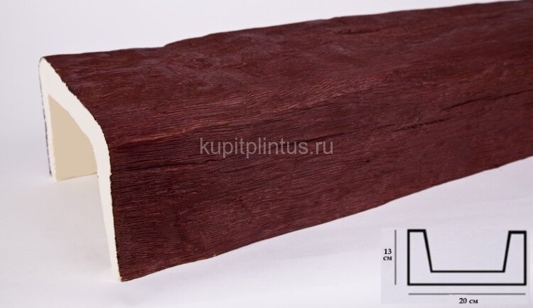 Заказать Балка из полиуретана 13х20 см Уникс Классика Б3 Вишня 2 м Заказать Балка из полиуретана 13х20 см Уникс Классика Б3 Вишня 2 м