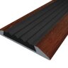 Заказать Порог противоскользящий с черной вставкой Д15 КД Махагон (декорированный) 2,7 м Заказать Порог противоскользящий с черной вставкой Д15 КД Махагон (декорированный) 2,7 м