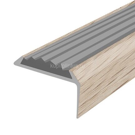 Заказать Порог угловой с серой резиновой вставкой Д01 КД Дуб беленый 2,7 м Заказать Порог угловой с серой резиновой вставкой Д01 КД Дуб беленый 2,7 м