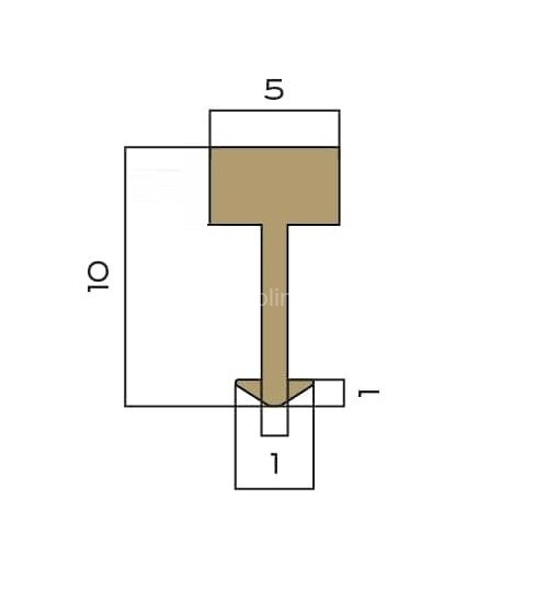 Заказать Т-профиль вставка 10х5 мм LT510-LS из латуни 1.1 мм браш 2,7 м Заказать Т-профиль вставка 10х5 мм LT510-LS из латуни 1.1 мм браш 2,7 м