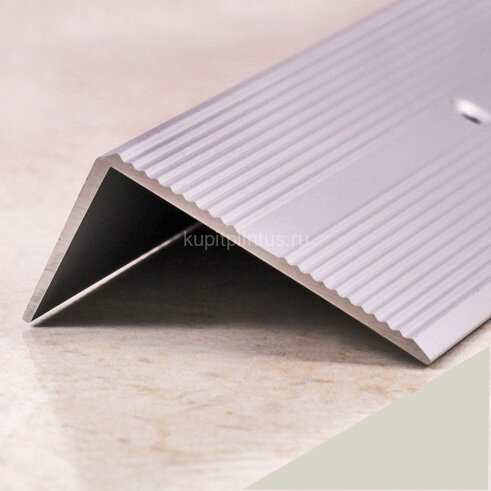 Заказать Алюминиевый порог угловой с рифлением 40х20 мм ПО-40х20 Бронза светлая глянец 2,7 м Заказать Алюминиевый порог угловой с рифлением 40х20 мм ПО-40х20 Бронза светлая глянец 2,7 м