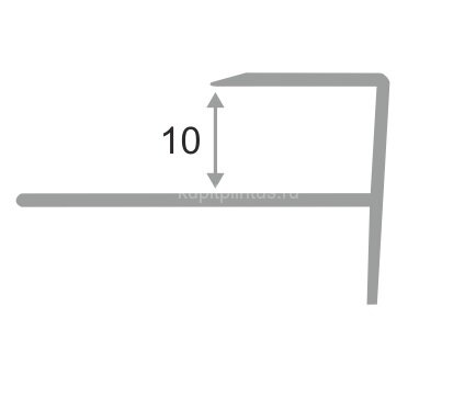 Заказать Алюминиевый профиль F-образный 10 мм ПФ-10 Белый муар 2,7 м Заказать Алюминиевый профиль F-образный 10 мм ПФ-10 Белый муар 2,7 м