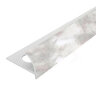 Профиль внешний ПВХ для плитки Cezar 9 мм 228 Ледяной мрамор 2,5 м