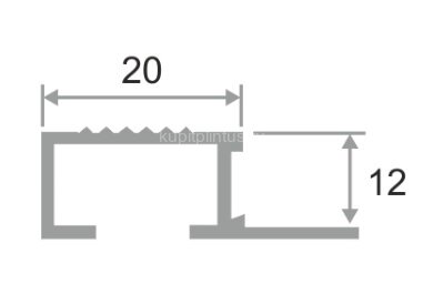 Заказать Алюминиевый П-профиль закладной с рифлением ПО-П12х20 2,5 м Серебро матовое 2,5 м Заказать Алюминиевый П-профиль закладной с рифлением ПО-П12х20 2,5 м Серебро матовое 2,5 м