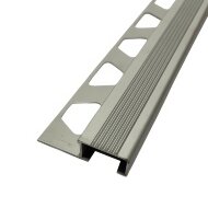 Алюминиевый П-профиль закладной с рифлением ПО-П12х20 2,5 м Серебро матовое 2,5 м Алюминиевый П-профиль закладной с рифлением ПО-П12х20 2,5 м Серебро матовое 2,5 м