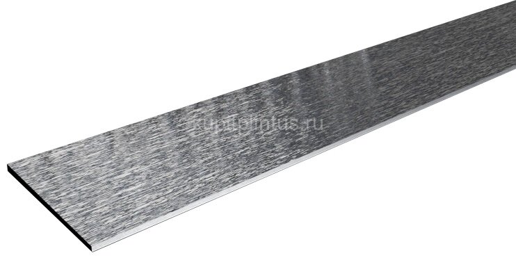 Заказать Алюминиевая полоса 20х1,5 серебро глянец браш 2,7 м 