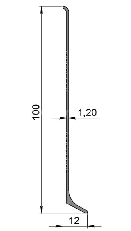 Заказать Алюминиевый плинтус напольный 100 мм Мега-Трейд ЛП-100 Серебристый 3м Заказать Алюминиевый плинтус напольный 100 мм Мега-Трейд ЛП-100 Серебристый 3м