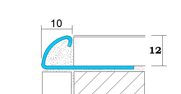 Заказать Профиль С-образный из нержавеющей стали SR003-12H SG Серебро глянец 2,7 м 