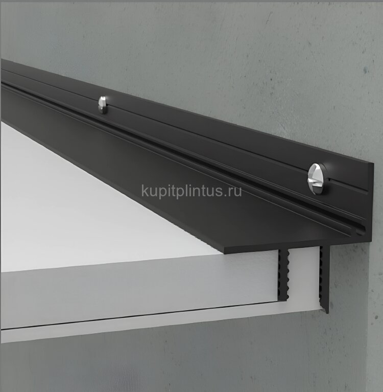 Заказать Алюминиевый теневой потолочный профиль ПТП-26 черный 2м Заказать Алюминиевый теневой потолочный профиль ПТП-26 черный 2м