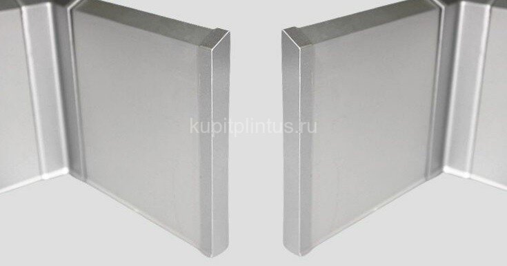 Заказать Заглушки для плинтуса Евротрим F-100 2642 алюминий комплект серебро 