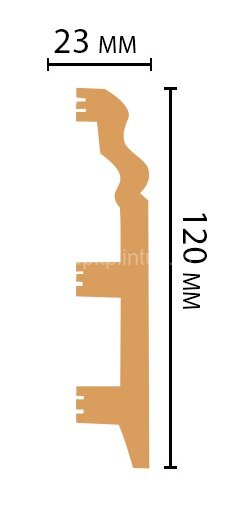 Заказать Напольный плинтус Decomaster D233-438 ШК/8 из полистирола 120х23х2400 мм 