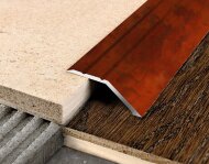 Порог разноуровневый из алюминия С1 КД Пробка (декорированный) 2,7 м